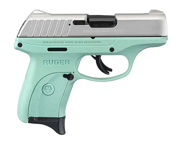 Ruger 13200 EC9s  9mm Luger 3.12″ 7+1 Turquoise Frame Aluminum Cerakote Slide Tu