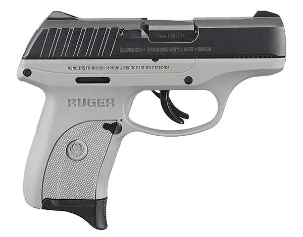 Ruger 13201 EC9s  9mm Luger 3.12″ 7+1 Gray Frame Black Oxide Steel Slide Gray Po