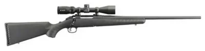 Ruger 16933 American 30-06 Springfield 4+1 22″ Barrel, Matte Black Alloy Steel, Black Synthetic Stock, Includes Vortex Crossfire II 3-9x40mm Scope