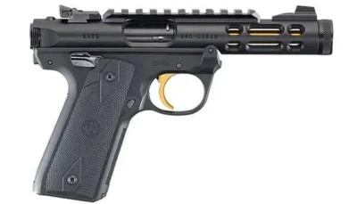 Ruger 43927 Mark IV 22/45 Lite 22 LR 4.40″ 10+1 Black Black Checkered Polymer