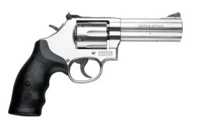 Smith & Wesson 164222 686  357 Mag 6 Round 4.13″ Stainless Steel Black Polymer R