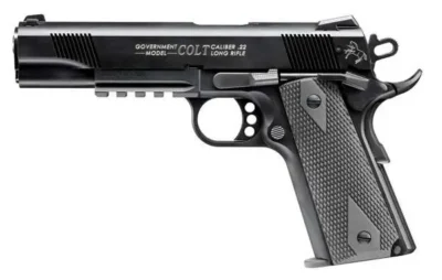 Walther Arms 517030810 1911 Colt Government A1 22 LR 5″ 10+1 Black Black Polymer