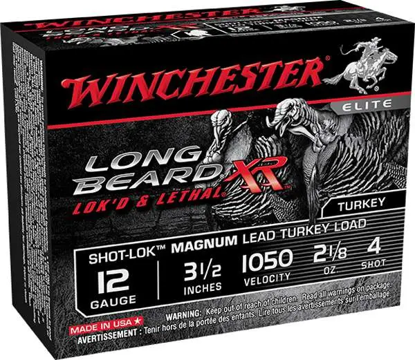 Winchester Ammo STLB12LM4 Long Beard XR Shot-Lok Magnum 12 Gauge 3.50″ 2 1/8 oz Winchester Ammo STLB12LM4 Long Beard XR Shot-Lok Magnum 12 Gauge 3.50″ 2 1/8 oz