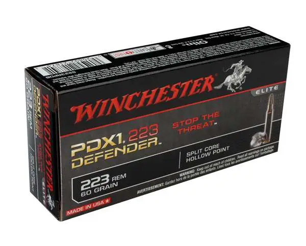 Winchester Ammo S223RPDB Defender 223 Rem 60 gr Split Core Jacketed Hollow Poin Winchester Ammo S223RPDB Defender 223 Rem 60 gr Split Core Jacketed Hollow Poin