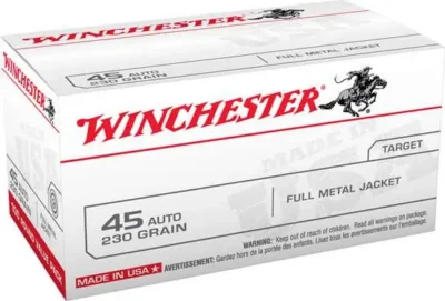 WINCHESTER USA 45ACP 230GR FMJ 100RD BOX
