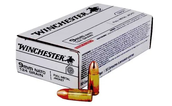 Winchester Ammo Q4318 USA 9mm NATO 124 gr Full Metal Jacket (FMJ) 50 Bx/ 10 Cs Winchester Ammo Q4318 USA 9mm NATO 124 gr Full Metal Jacket (FMJ) 50 Bx/ 10 Cs
