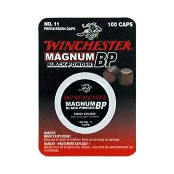 Winchester’s #11 Magnum percussion cap has hotter fire for faster, more complete burn on powder and Pyrodex pellets. #11 Magnum produces a 24 percent hotter flame, and is perfect for replica black powders and is non-corrosive and non-mercuric. Winchester’s #11 Magnum percussion cap has hotter fire for faster, more complete burn on powder and Pyrodex pellets. #11 Magnum produces a 24 percent hotter flame, and is perfect for replica black powders and is non-corrosive and non-mercuric.