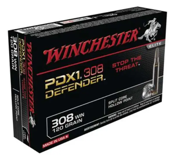 Winchester Ammo S308PDB Defender 308 Win 120 gr Split Core Jacketed Hollow Poin Winchester Ammo S308PDB Defender 308 Win 120 gr Split Core Jacketed Hollow Poin