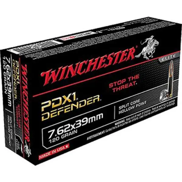 Winchester Ammo S76239PDB Defender  7.62x39mm 120 gr Split Core Jacketed Hollow