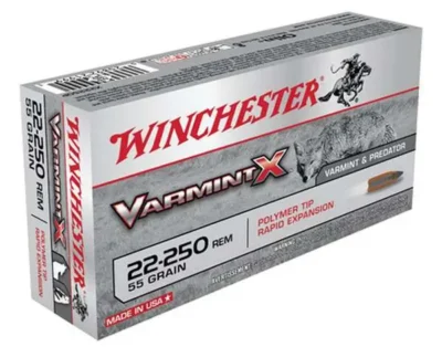 Winchester Ammo X22250P Varmint X  22-250 Rem 55 gr Polymer Tip 20 Bx/ 10 Cs