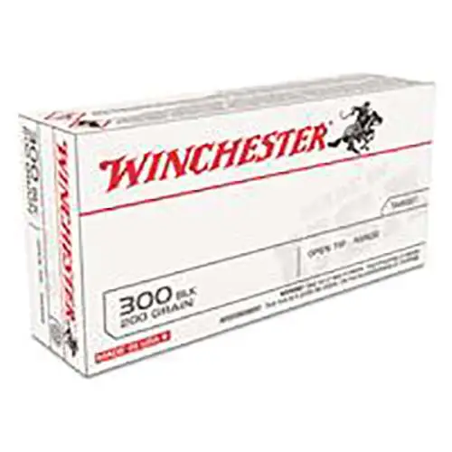 USA WHITE BOX 300 AAC BLACKOUT OPEN TIP RIFLE AMMO USA WHITE BOX 300 AAC BLACKOUT 200GR OPEN TIP 20/BOX USA WHITE BOX 300 AAC BLACKOUT OPEN TIP RIFLE AMMO USA WHITE BOX 300 AAC BLACKOUT 200GR OPEN TIP 20/BOX