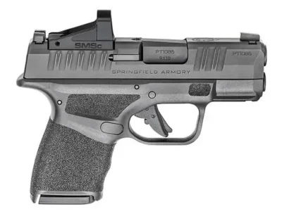 Springfield Armory HC9319BOSPSMSC Hellcat Micro-Compact OSP 9mm Luger 13+1/11+1 3″ Melonite Barrel, Black Polymer Frame w/Picatinny Acc. Rail & Adaptive Grip Texture, Optic Ready Slide, Includes Shield SMSc Red Dot