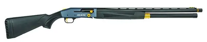 Mossberg 940 JM Pro 12 Gauge Semi Auto Shotgun 24″ Barrel 9 Rounds Fiber Optic Sight Black Synthetic Furniture Matte Blued Finish.
