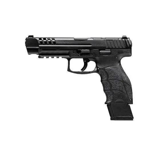 HK 81000591 VP Optic Ready 9mm Luger Caliber with 5″ Barrel, 20+1 Capacity, Black Finish with Picatinny Rail Frame, Serrated Long Steel with Optic Cut/Ports Slide & Finger Grooved Interchangeable Backstrap Grip Includes 2 Mags HK 81000591 VP Optic Ready 9mm Luger Caliber with 5″ Barrel, 20+1 Capacity, Black Finish with Picatinny Rail Frame, Serrated Long Steel with Optic Cut/Ports Slide & Finger Grooved Interchangeable Backstrap Grip Includes 2 Mags