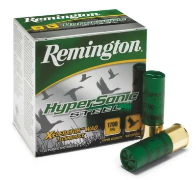 Remington Ammunition HSS12M2 HyperSonic  12 Gauge 3″ 1 1/4 oz 2 Shot 25 Bx/ 10 C