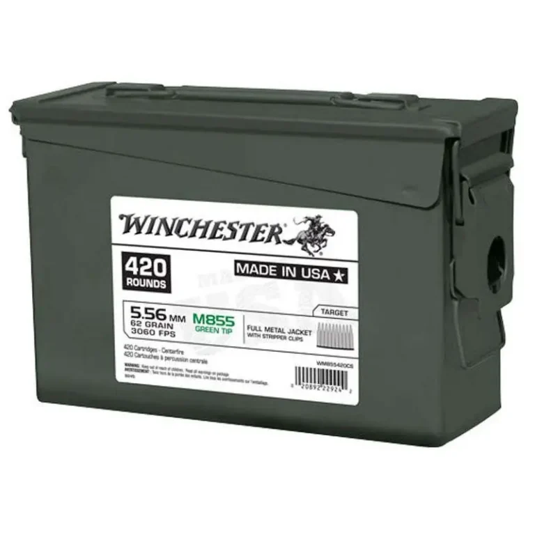 Winchester Ammo WIN LC 5.56MM M855 62GR FMJ CAN 420/2 Winchester Ammo WIN LC 5.56MM M855 62GR FMJ CAN 420/2