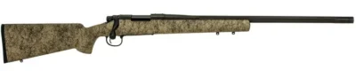 REM Arms Firearms R85201 700 Gen 2 308 Win Caliber with 4+1 Capacity, 24″ 5-R Threaded Barrel, Black Cerakote Metal Finish & Sand Black Webbed Fixed HS Precision Stock Right Hand (Full Size)