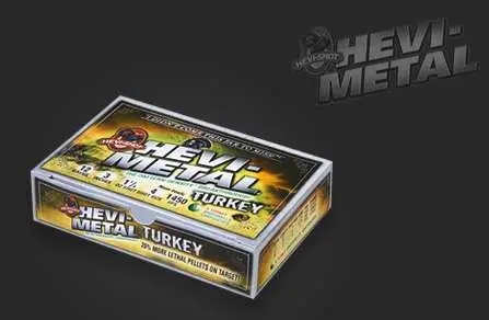 Hevishot 33345 Hevi-Metal Turkey 12 Gauge 3.5″ 1 1/2 oz 4,6 Shot 5 Bx/ 10 Cs Hevishot 33345 Hevi-Metal Turkey 12 Gauge 3.5″ 1 1/2 oz 4,6 Shot 5 Bx/ 10 Cs