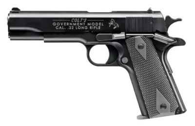 Walther Arms 5170304 1911 Colt Government A1 22 LR 5″ 12+1 Black Black Polymer G