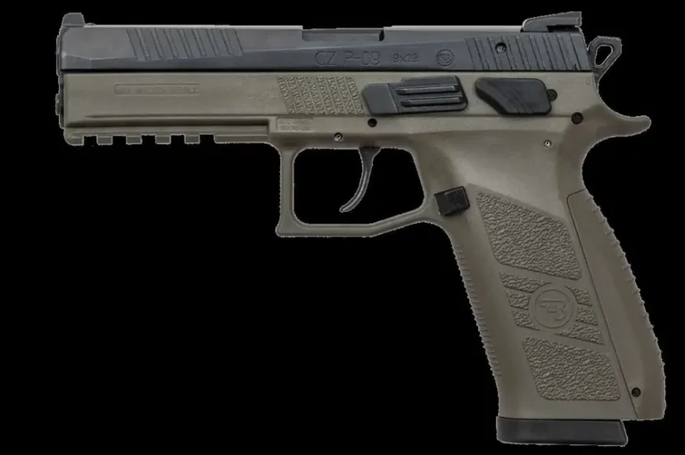 CZ 91268 P-09 Full Size 9mm Luger 4.50″ 19+1 OD Green OD Green Interchangeable B