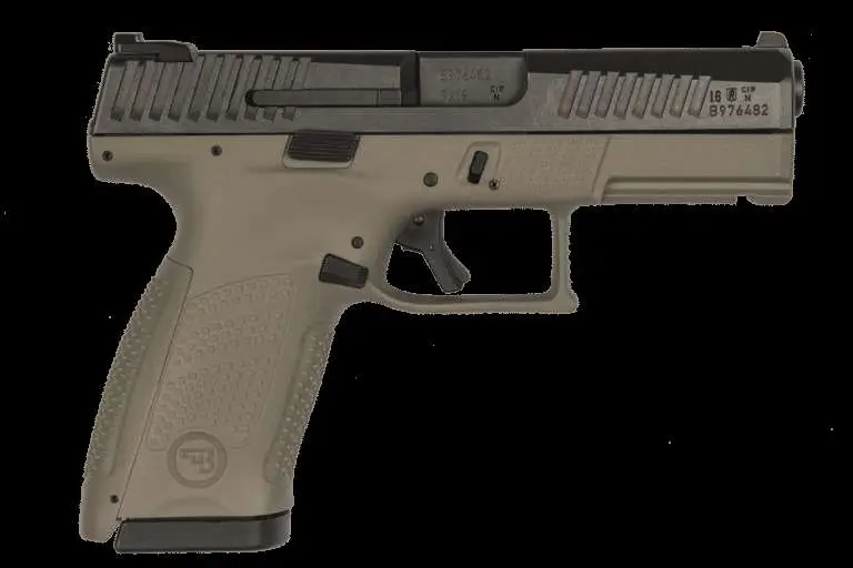CZ 91532 P-10 C 9mm Luger 4″ 15+1  Black Nitride Slide Flat Dark Earth Polymer G