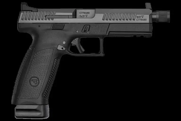 CZ 91543 P-10 Full Size 9mm Luger 4.50″ 21+1 Black Black Interchangeable Backstr