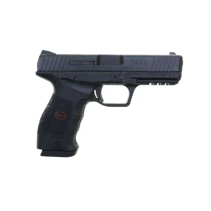 Sar USA SAR9BL10 SAR9  9mm Luger 4.40″ 10+1 Black Black Oxide Steel Black Interc