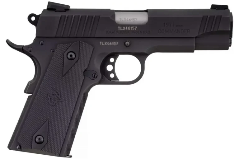 Taurus 1191101COM9MM 1911 Commander 9mm Luger 4.20″ 9+1 Black Black Checkered Po