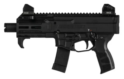 CZ-USA 91420 Scorpion 3+ Micro 9mm Luger Caliber with 4.20″ Barrel, 20+1 Capacity, Overall Black Finish & Polymer Receiver/Grip Right Hand