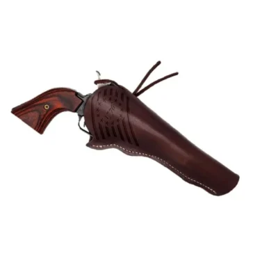 Heritage Mfg RR22B6LHOL Rough Rider 22 LR 6 Shot, 6.50″ Black Oxide Steel Barrel, Black Oxide Zinc Alloy Frame, Black Oxide Cylinder, Cocobolo Grip, Manual Safety, Features Hunter Debossed Leather Holster