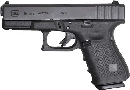 Glock PG1950203MOS G19 Gen 4 Compact MOS 9mm Luger 4.01″ 15+1 Black Black Interc