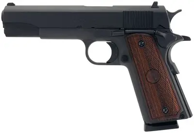 Llama LM138SB 1911 Max-I 38 Super 5″ 9+1 Blued Hardwood w/MAC Logo Grip