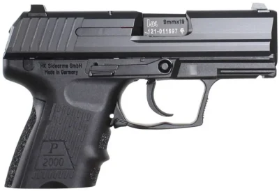 HK 81000053 P2000 SK V2 LEM Sub-Compact Frame 9mm Luger 10+1, 3.26″ Black Steel Barrel, Serrated Steel Slide, Polymer Frame w/Picatinny Rail, Black Finger Grooved Grip, Ambidextrous