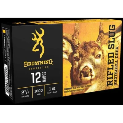 Browning Ammo B193121221 Rifled Slug  12 Gauge 2.75″ 1 oz 1 Shot 5 Bx/ 50 Cs