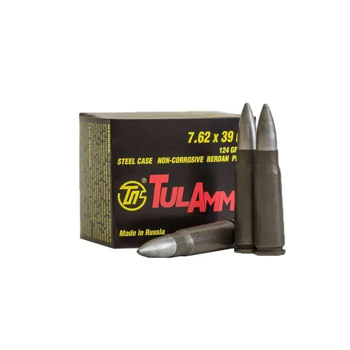 Tulammo UL076215 Rifle  7.62x39mm 122 gr Full Metal Jacket (FMJ) 20 Bx/ 25 Cs