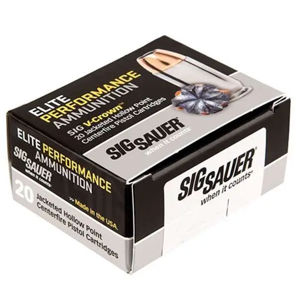 Sig Sauer E45LC120 Elite V-Crown 45 Colt (LC) 230 gr Jacketed Hollow Point (JHP Sig Sauer E45LC120 Elite V-Crown 45 Colt (LC) 230 gr Jacketed Hollow Point (JHP