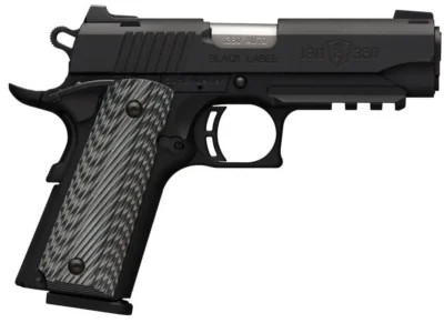 Browning 051911492 1911-380 Black Label Pro Compact 380 ACP 3.63″ 8+1 Black Blac