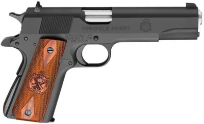 Springfield Armory PB9108L 1911 Mil-Spec 45 ACP 5″ 7+1 Black Parkerized Crossed