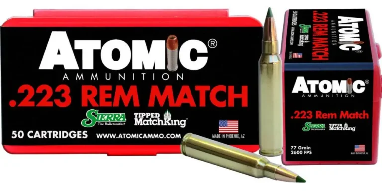 Atomic 00452 Rifle 223 Rem 77 gr Tipped MatchKing 50 Bx/ 10 Cs Atomic 00452 Rifle 223 Rem 77 gr Tipped MatchKing 50 Bx/ 10 Cs