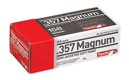 Aguila 1E572821 Pistol 357 Mag 158 gr Semi Jacketed Hollow Point (SJHP) 50 Bx/ Aguila 1E572821 Pistol 357 Mag 158 gr Semi Jacketed Hollow Point (SJHP) 50 Bx/