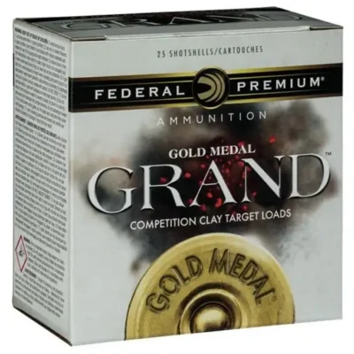 Federal GMT1138 Premium Gold Medal Grand Plastic  12 Gauge 2.75″ 1 oz 8 Shot 25