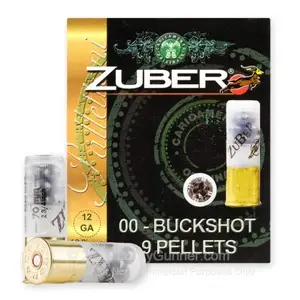 Zuber, 12Ga, 2.75″ 00 Buck, 9 pellet 1-1/5oz 10/30