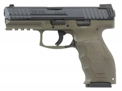HK 700009GRLELA VP9 *MA Compliant 9mm Luger 4.09″ 10+1 OD Green OD Green Interch
