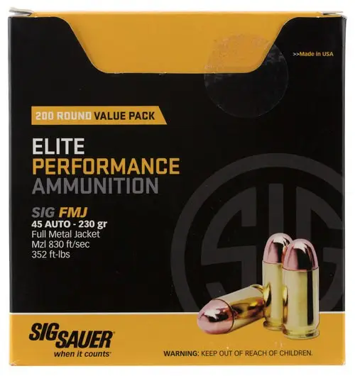 Sig Sauer E9MME1200 Elite Ball 9mm Luger 115 gr Full Metal Jacket (FMJ) 200 Bx/ Sig Sauer E9MME1200 Elite Ball 9mm Luger 115 gr Full Metal Jacket (FMJ) 200 Bx/