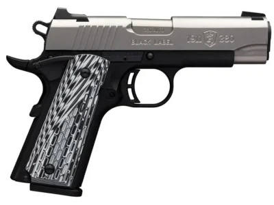 Browning 051924492 1911-380 Black Label Pro Compact 380 ACP 3.63″ 8+1 Black Stai
