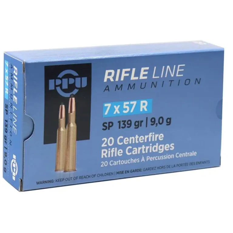 PPU PP757 Metric Rifle  7x57R 139 gr Soft Point (SP) 20 Bx/ 10 Cs