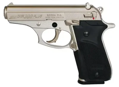 Bersa THUN380PNKL15 Thunder 380 Plus 380 ACP 3.50″ 15+1 Nickel Nickel Cerakote S
