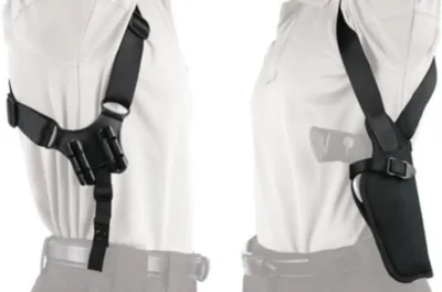 Blackhawk 40VH02BKR Vertical Shoulder Holster 4″ Med/Intermediate DA Cordura Nyl