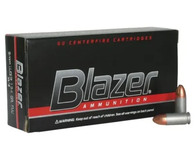 CCI 3578 Blazer  9mm Luger 124 gr Full Metal Jacket (FMJ) 50 Bx/ 20 Cs