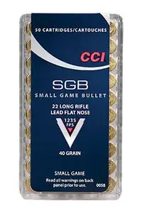 CCI 0058 SGB 22 LR 40 gr Lead Flat Nose (LFN) 50 Bx/ 100 Cs CCI 0058 SGB 22 LR 40 gr Lead Flat Nose (LFN) 50 Bx/ 100 Cs